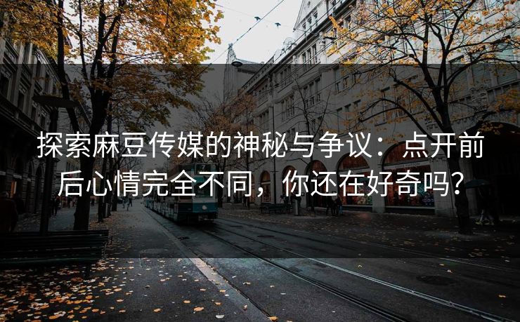 探索麻豆传媒的神秘与争议：点开前后心情完全不同，你还在好奇吗？